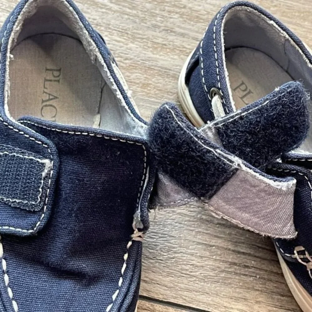 The Children's Place Boys Hook and Loop Navy Slip On Casual Shoes Baby Size‎ 7